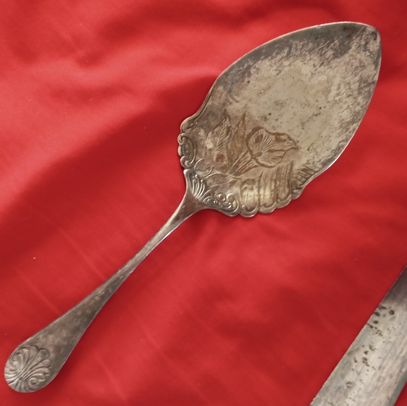 Antique silver plated serving ware vintage petina - Picture 6 of 8